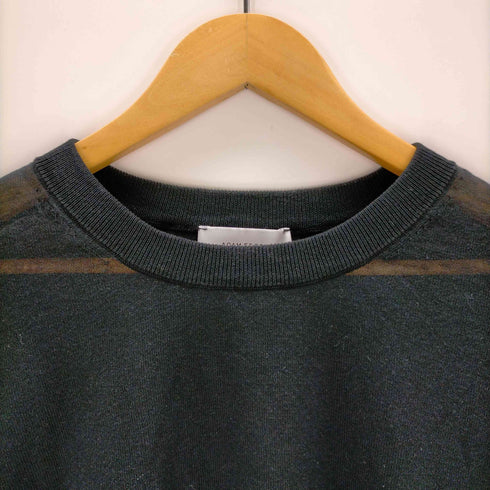 アダムエロペ Adam et Rope シア― クルーネックコットンニット メンズ