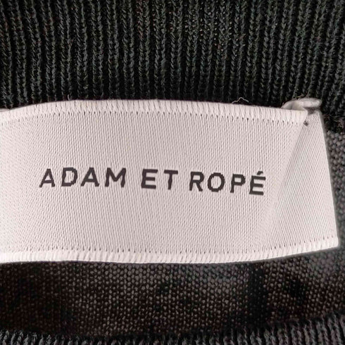 アダムエロペ Adam et Rope シア― クルーネックコットンニット メンズ
