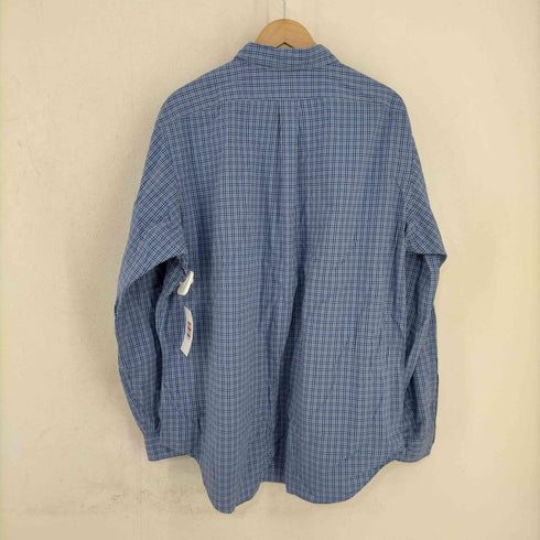 ラルフローレン RALPH LAUREN 90-00s CLASSIC FIT スモールポニー刺繍 ボタンダウンチェックL/Sシャツ メンズ import:XL