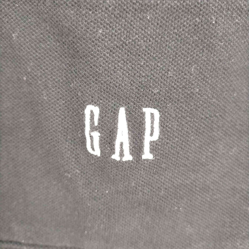 ギャップ Gap 23SS JPN SS OV PIQU - TRUE BLACK フロントロゴ刺繍Tシャツ メンズ JPN:L