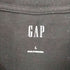 ギャップ Gap 23SS JPN SS OV PIQU - TRUE BLACK フロントロゴ刺繍Tシャツ メンズ JPN:L