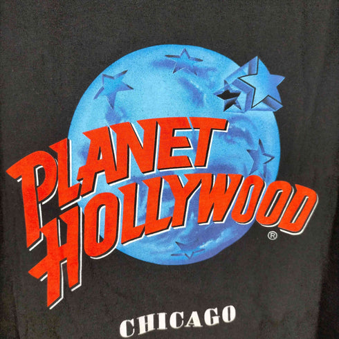 プラネットハリウッド PLANET HOLLYWOOD 90s MADE IN USA フロントラバーロゴプリントTシャツ CHICAGO メンズ import:XXL