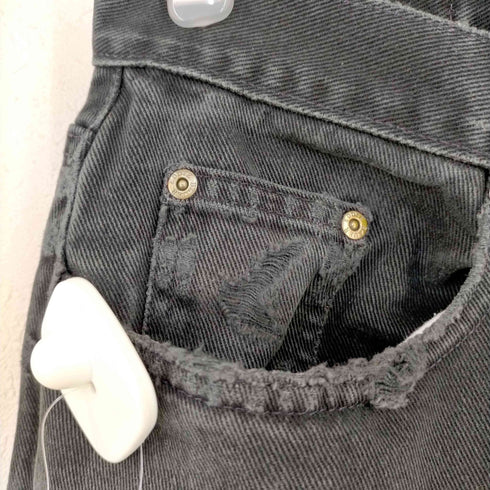 エディーバウアー Eddie Bauer Relaxed-Fit ジッパーフライブラックデニムパンツ メンズ 34x32