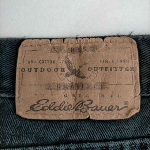 エディーバウアー Eddie Bauer Relaxed-Fit ジッパーフライブラックデニムパンツ メンズ 34x32