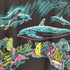 CALCRU 90s USA製 両面プリント 熱帯魚 珊瑚 イルカ Tシャツ メンズ JPN:L