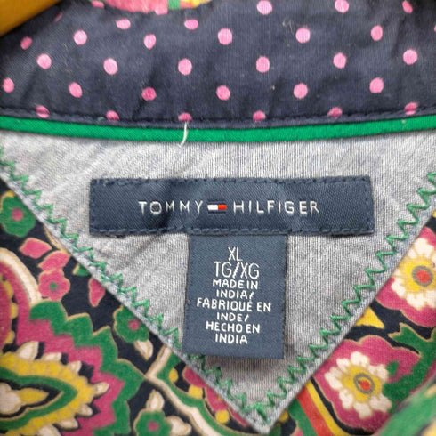 トミーヒルフィガー TOMMY HILFIGER ペイズリー柄 コットン L/S シャツ レディース import:XL