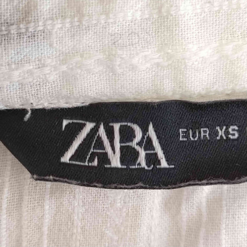 ザラ ZARA カットワーク刺繍入りシャツ レディース import:XS