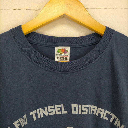 フルーツオブザルーム FRUIT OF THE LOOM I FIND TINSEL DISTRACTING フロントプリントS/S TEE メンズ JPN:XL