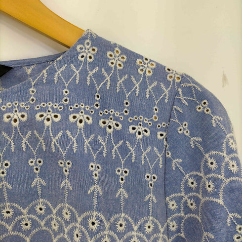 ザラ ZARA 刺繍 パフスリーブブラウス レディース import:M