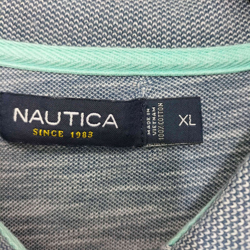 ノーティカ NAUTICA 90-2000s ロゴ刺繍 ポロシャツ メンズ import:XL