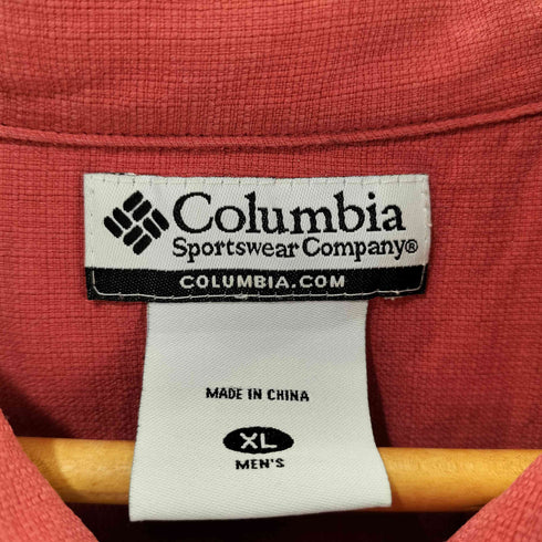 コロンビアスポーツウェア Columbia Sportswear ビッグティーザーシャツ 総シルク 背面刺繍オーバーサイズ半袖シャツ メンズ XL