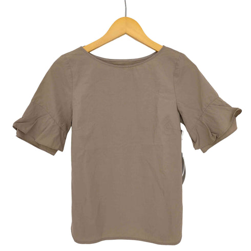 LaTotalite コットンリヨセルラッフルスリーブブラウス レディース