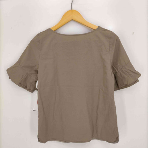 LaTotalite コットンリヨセルラッフルスリーブブラウス レディース