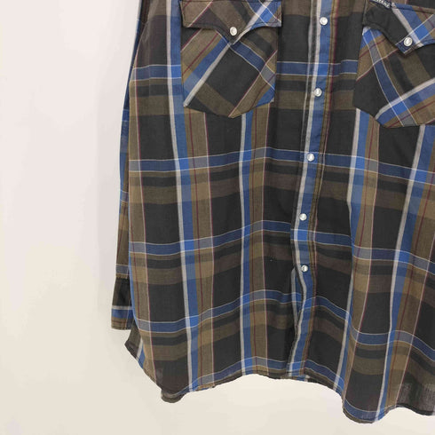 ディッキーズ Dickies オーバーサイズ マドラスチェック長袖ウエスタンシャツ メンズ 2XL