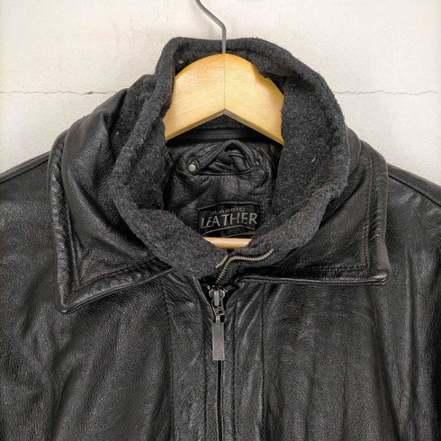 CLASSIC LEATHER マルチポケットジップレザージャケット メンズ 52/54
