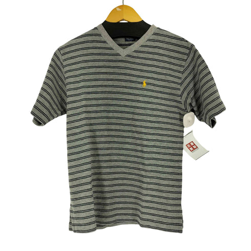 ポロバイラルフローレン Polo by RALPH LAUREN 90S スモールポニー刺繍 ボーダー S/S Vネック Tシャツ メンズ JPN:S