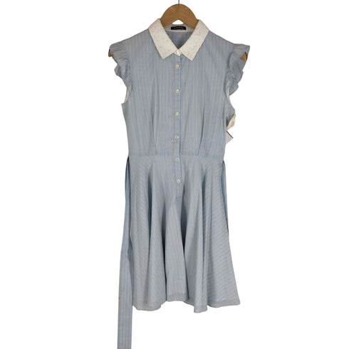 シンシアローリー Cynthia Rowley ストライプ柄 ベルト付きシャツワンピース レディース JPN:2