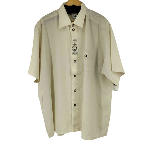 DOMITEX 90S リネン混 S/S チロリアンシャツ メンズ JPN:XXL