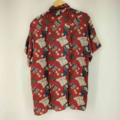 ロバートストック ROBERT STOCK ベースボールプリント S/S シルクシャツ メンズ JPN:XL