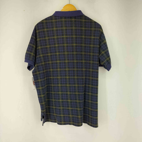 ポロバイラルフローレン Polo by RALPH LAUREN 90S MADE IN USA スモールポニー刺繍 S/S チェックポロシャツ メンズ JPN:L