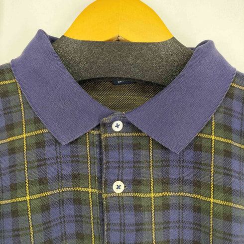 ポロバイラルフローレン Polo by RALPH LAUREN 90S MADE IN USA スモールポニー刺繍 S/S チェックポロシャツ メンズ JPN:L