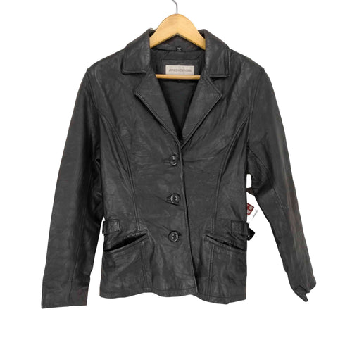 ジョーンズニューヨーク JONES NEW YORK レザーテーラードジャケット レディース import:S