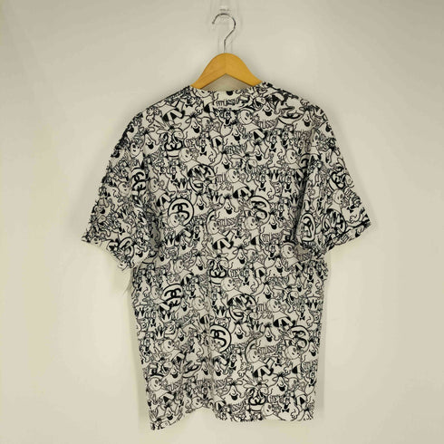 ステューシー Stussy 00s~ メキシコ製 歴代キャラクタープリント 総柄 クルーネックTシャツ メンズ import:L