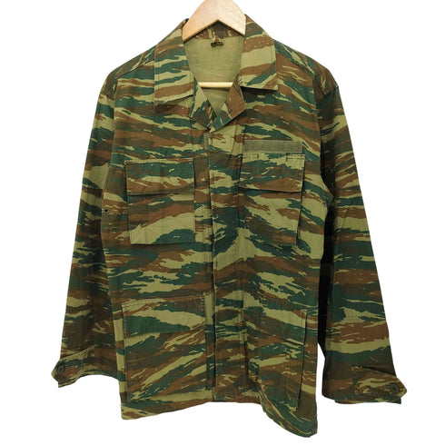 GREECE ARMY CAMO BDU JACKET LIZARD PATTERN ギリシャ軍 BDUジャケット リザードカモ リップストップ メンズ XS