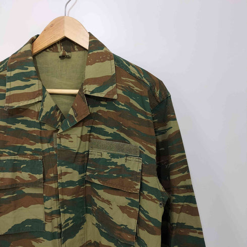 GREECE ARMY CAMO BDU JACKET LIZARD PATTERN ギリシャ軍 BDUジャケット リザードカモ リップストップ メンズ XS