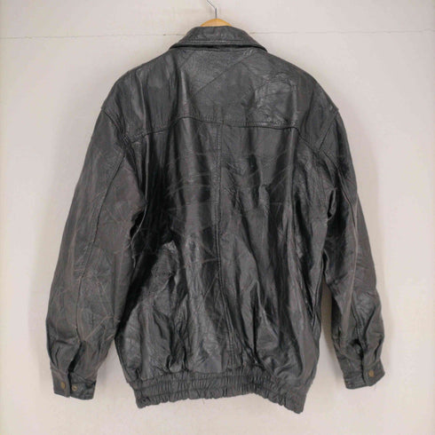 GENUINE LEATHER 継ぎ接ぎデザインジャケット メンズ