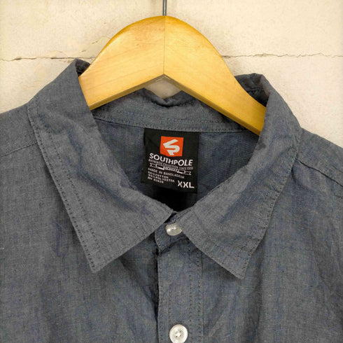 サウスポール SOUTHPOLE レギュラーカラーコットンS/S シャツ メンズ JPN:XXL