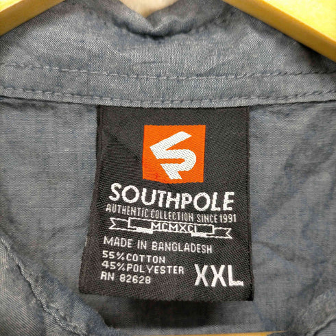 サウスポール SOUTHPOLE レギュラーカラーコットンS/S シャツ メンズ JPN:XXL