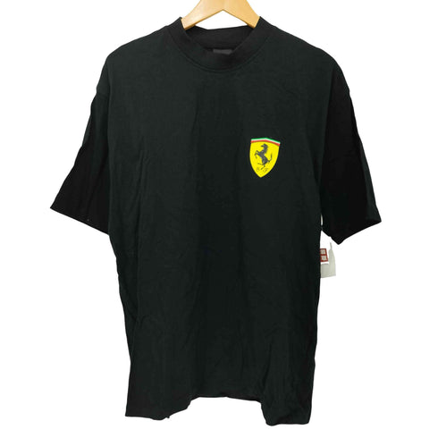 Ferrari フロントロゴクルーネック半袖Tシャツ メンズ M