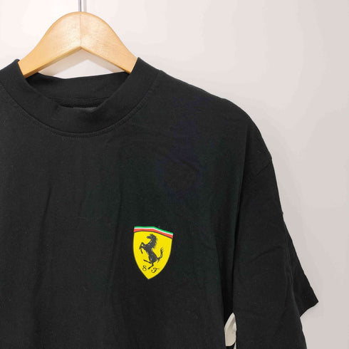 Ferrari フロントロゴクルーネック半袖Tシャツ メンズ M