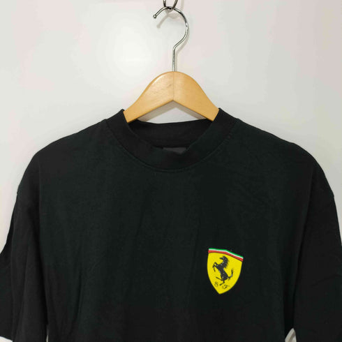 Ferrari フロントロゴクルーネック半袖Tシャツ メンズ M