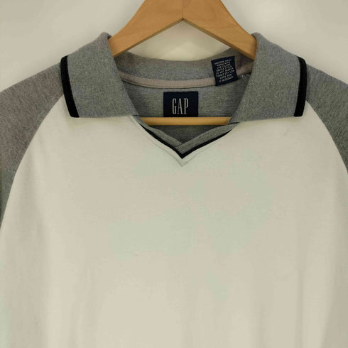 ギャップ Gap 90s 北マリアナ諸島製 バイカラー ラグランスリーブ ポロシャツ メンズ import:L