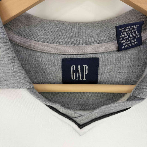 ギャップ Gap 90s 北マリアナ諸島製 バイカラー ラグランスリーブ ポロシャツ メンズ import:L
