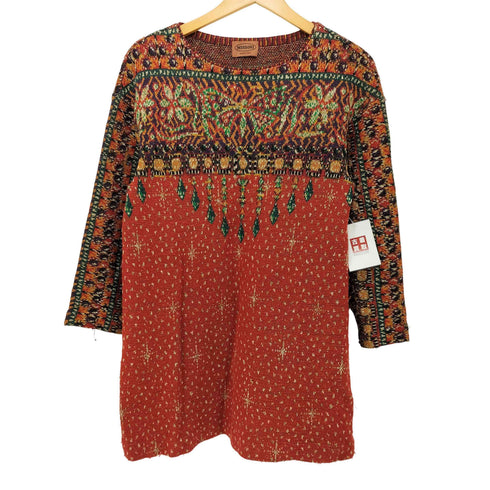 ミッソーニ MISSONI 80-90s イタリア製 総柄ニットワンピース レディース