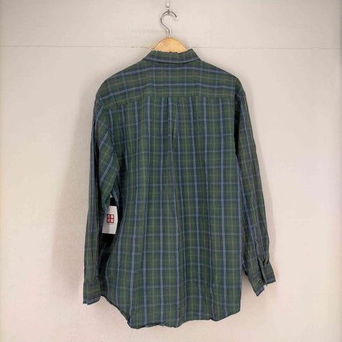 ヴァンヒューゼン VAN HEUSEN マドラスチェック ボタンダウンL/S シャツ メンズ JPN:XL
