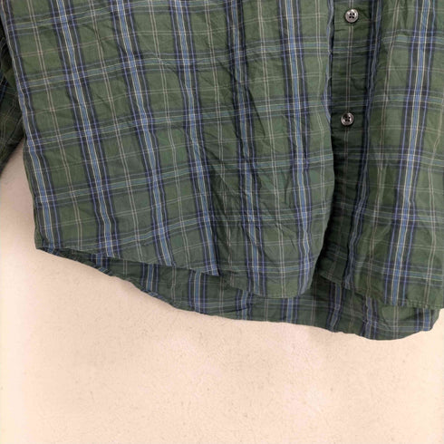 ヴァンヒューゼン VAN HEUSEN マドラスチェック ボタンダウンL/S シャツ メンズ JPN:XL