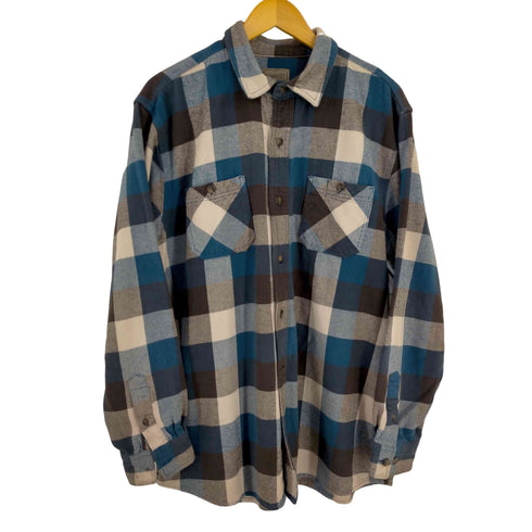 90s C.E SCHMIDT WORKWEAR 両ポケ コットンチェックネルL/Sシャツ メンズ import:XL
