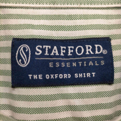 スタッフォード STAFFORD コットンストライプL/S シャツ メンズ 17 1/2