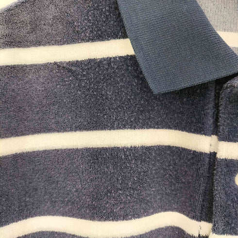 ポロバイラルフローレン Polo by RALPH LAUREN ポニー刺繍 タオル地 ボーダーポロシャツ メンズ import:M