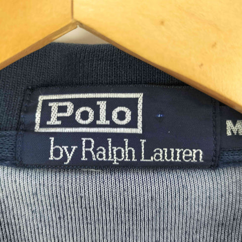ポロバイラルフローレン Polo by RALPH LAUREN ポニー刺繍 タオル地 ボーダーポロシャツ メンズ import:M