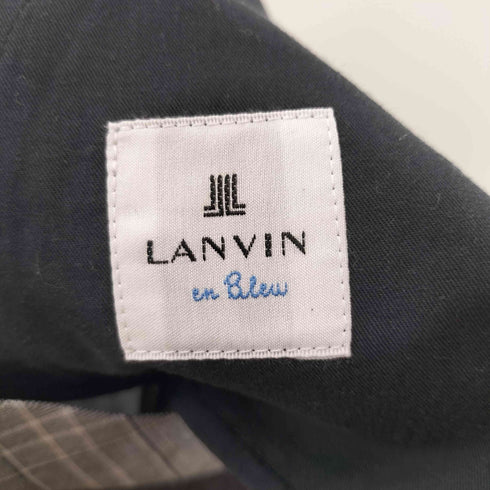 ランバンオンブルー LANVIN en Bleu ウエストチェック切替 サイドラインワイドカーゴパンツ メンズ F
