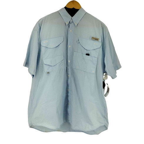 コロンビア Columbia PFG omni shade ギンガムチェックフィッシングシャツ メンズ JPN:L