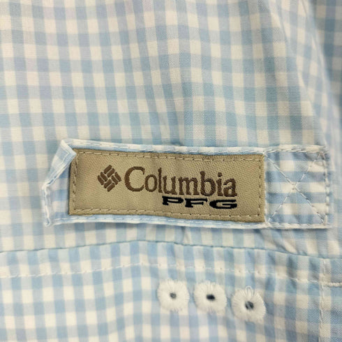 コロンビア Columbia PFG omni shade ギンガムチェックフィッシングシャツ メンズ JPN:L
