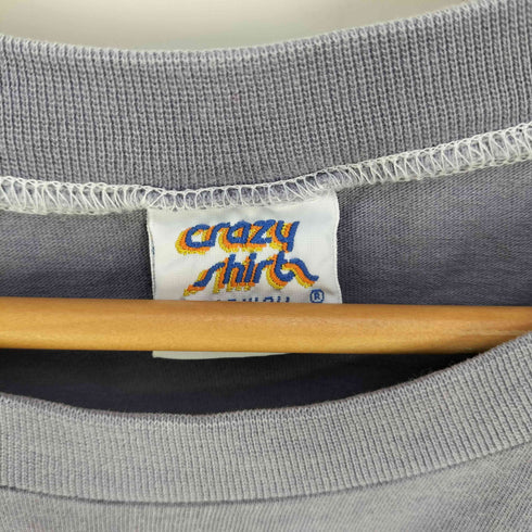 クレイジーシャツ CRAZY SHIRTS 80-90s USA製 KI'I POHAKU ANCIENT STONE ART HAWAII PETROGLYPH プリント クルーネックTシャツ メンズ import:L