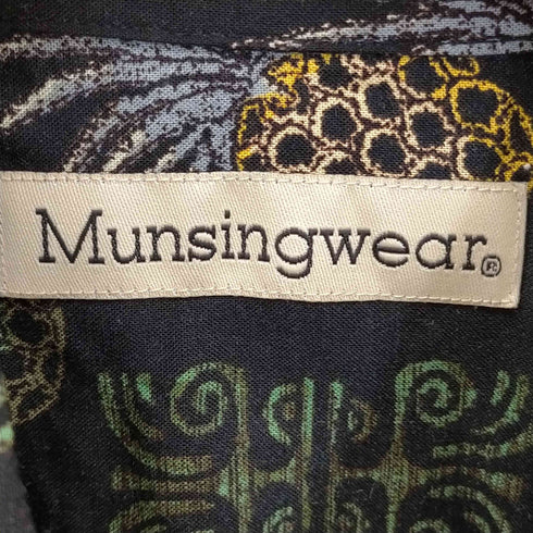 マンシングウェア Munsingwear パイナップル柄 レーヨンアロハシャツ メンズ L/G