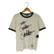 ブラックコムデギャルソン BLACK COMME des GARCONS 筆記体ロゴ 3連 クルーネック リンガーTシャツ メンズ JPN:L